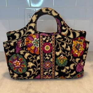 Vera Bradley Suzani Pattern Quilted Cotton Tote Bag Purse Retired Floral Boho #2